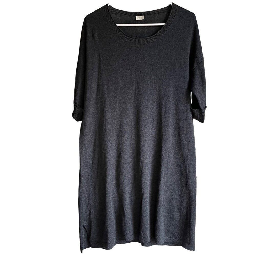 Poetry Womens Dress 2 Silk Cashmere Blend Oversized Tunic Luxe Weave Minimalist